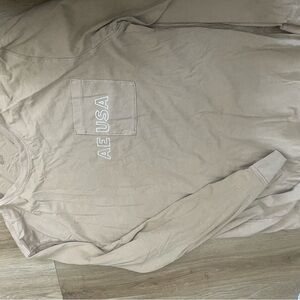 American Eagle Outfitters Tan Long Sleeve Tee